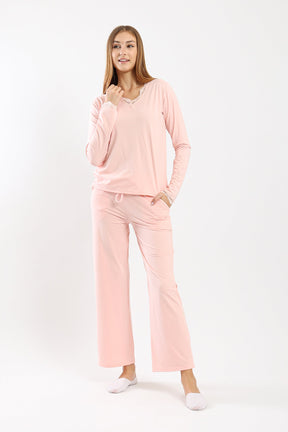 Lace V-Neck Pyjama Set