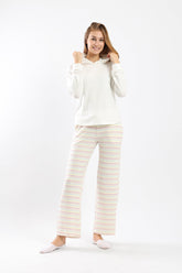 Pyjama Set with Striped Pants