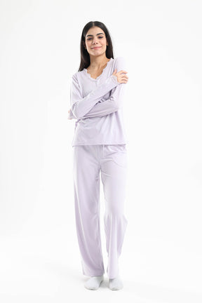 Lace V-Neck Pyjama Set