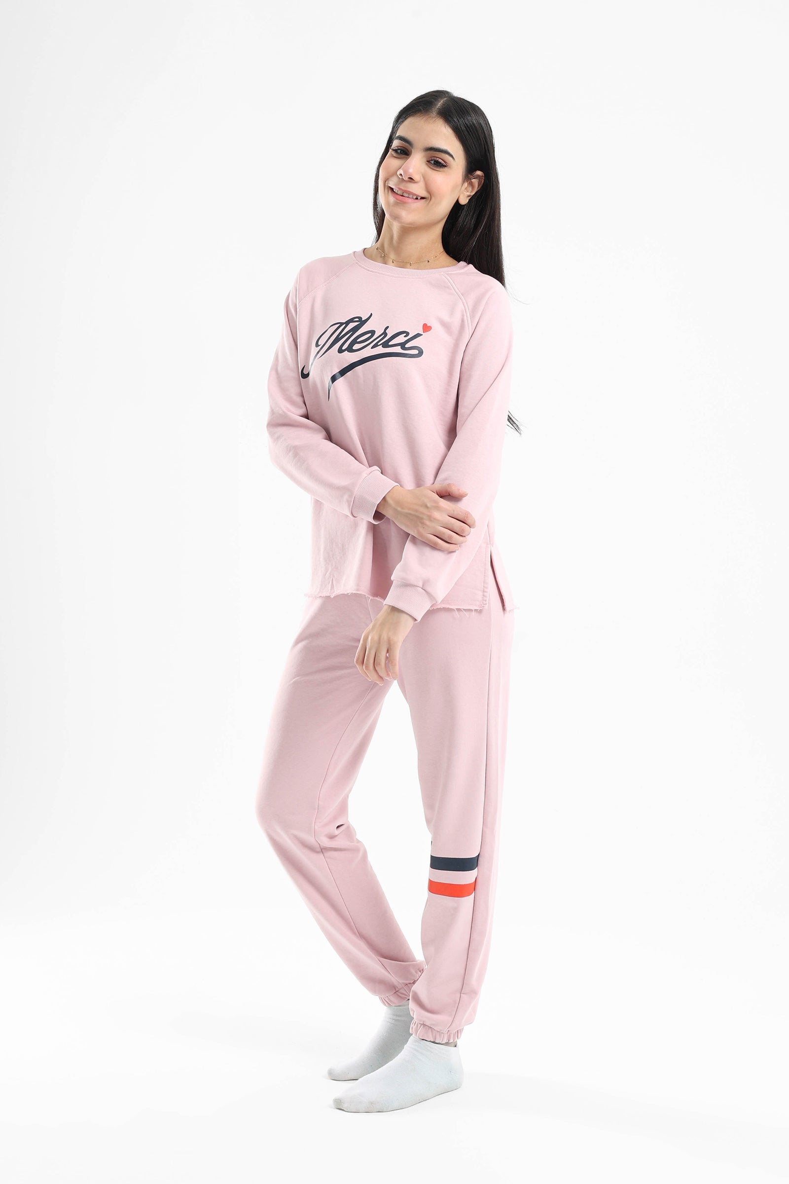 Rose Crew Neck Pyjama Set