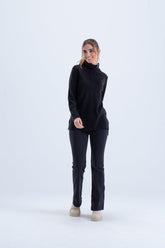 Asymmetrical Black Pullover - Carina - كارينا