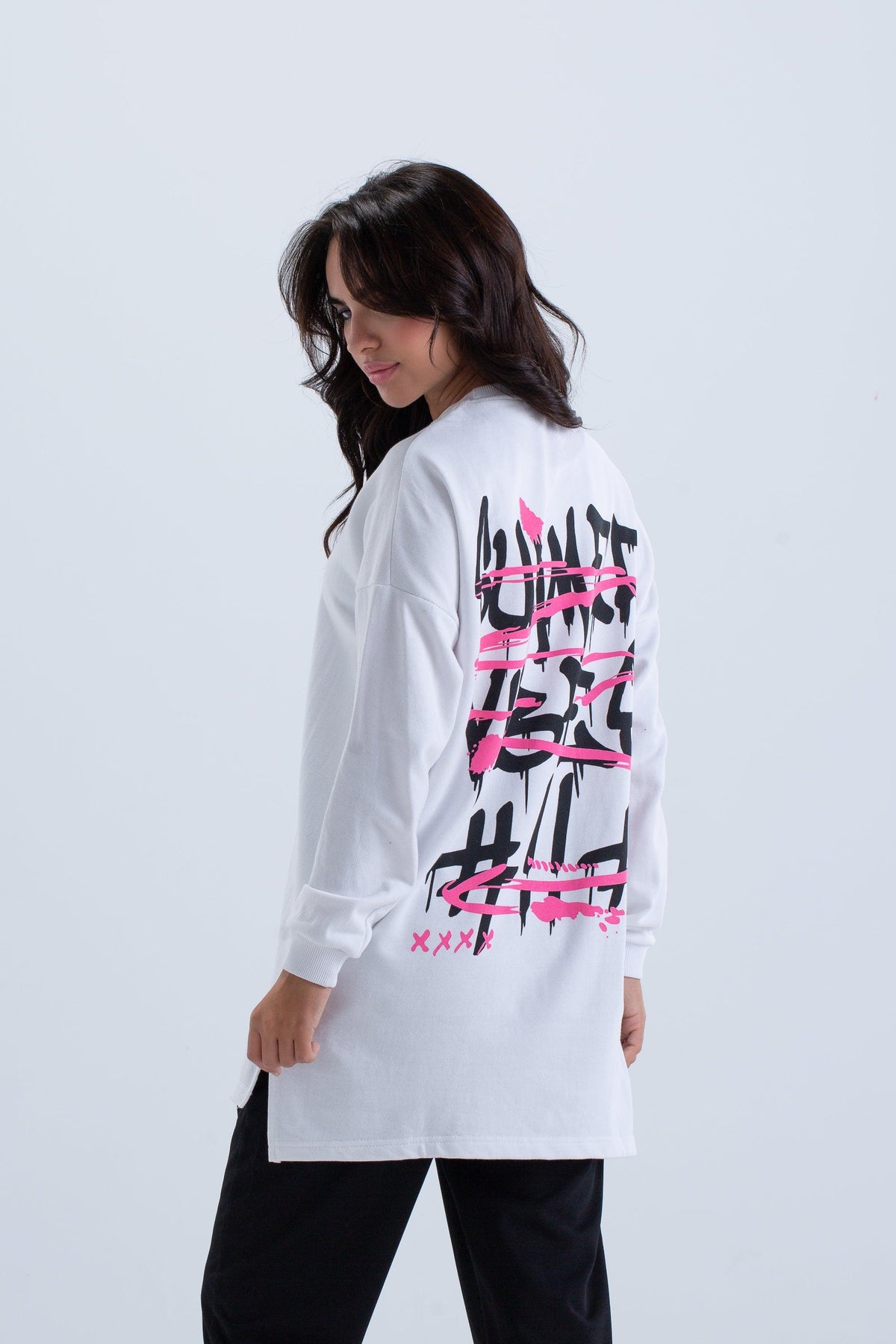 Back Printed Lounge Sweatshirt - Carina - كارينا