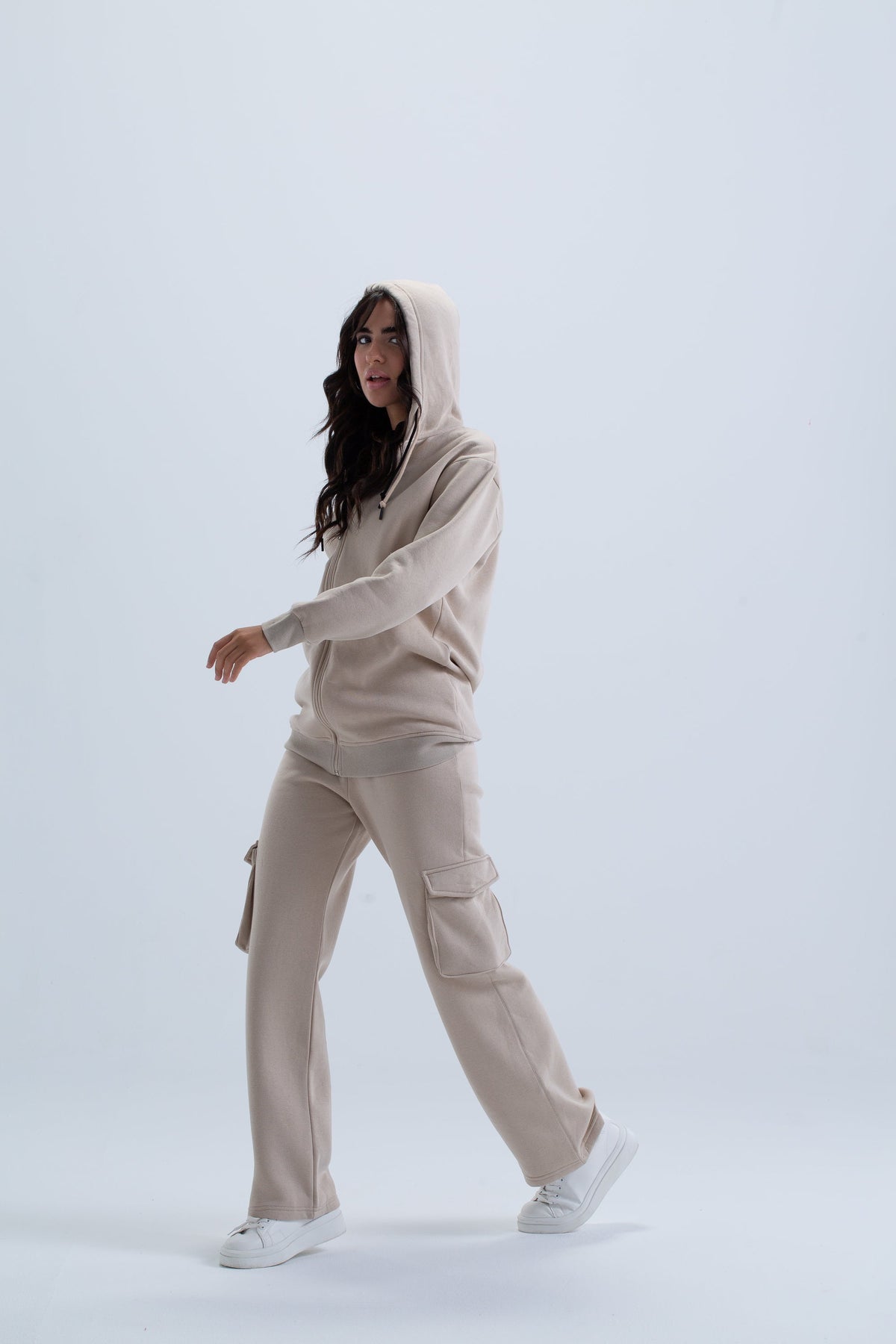 Beige Cargo Lounge Pants