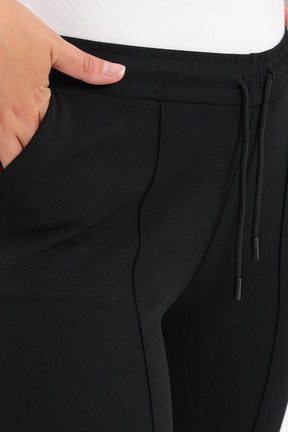 Black Piping Lounge Pants - Carina - كارينا