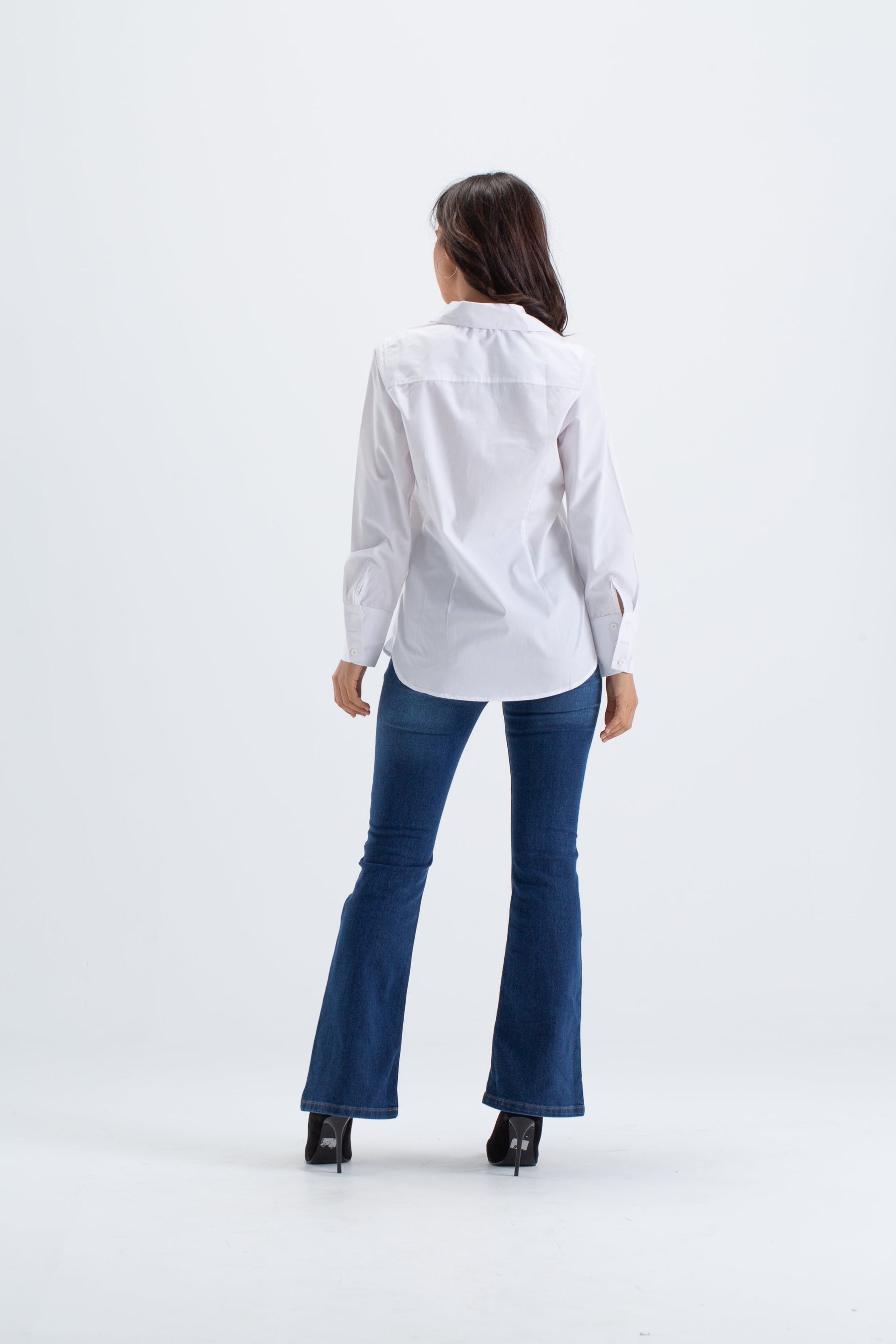 Classic Shirt with Front Ruffles