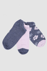 Cotton Ankle Socks - 3 Pairs - Carina - كارينا