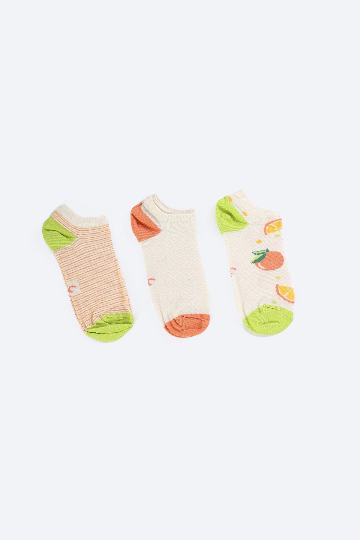 Cotton Ankle Socks - 3 Pairs - Carina - كارينا