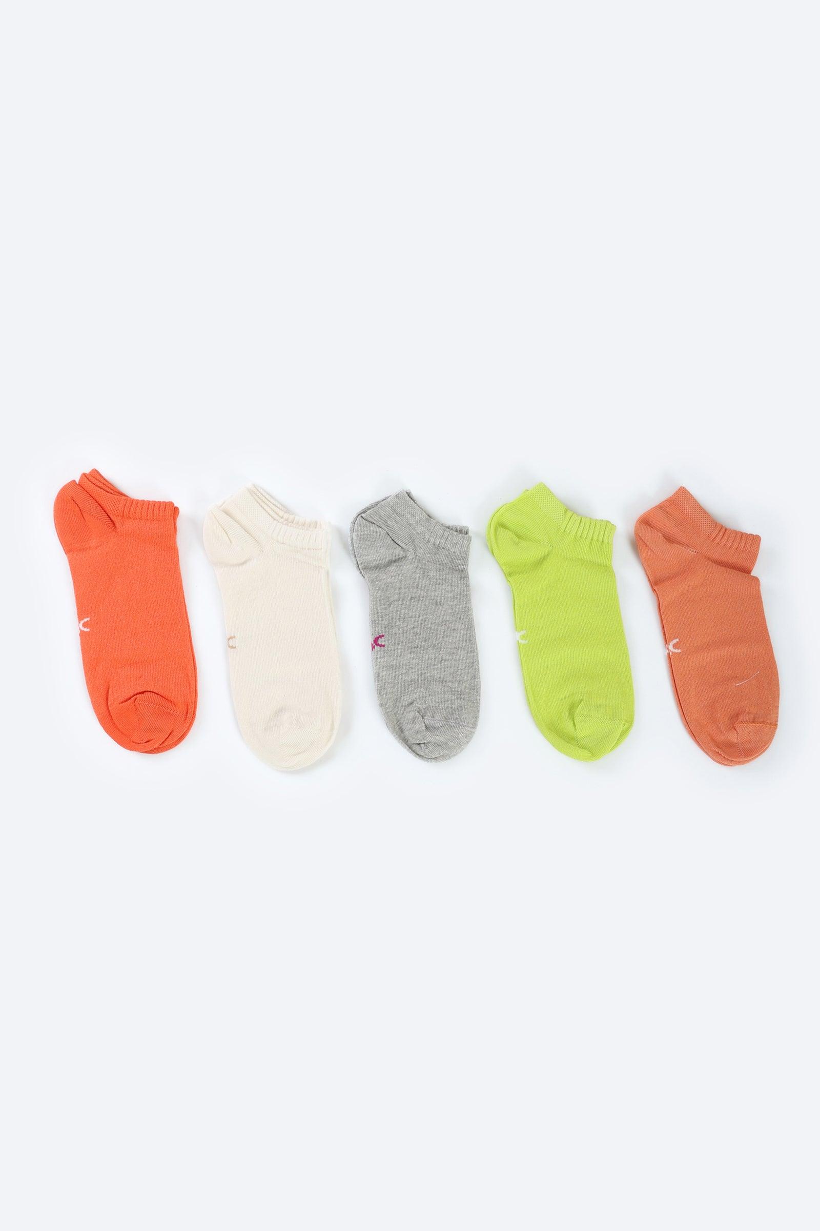 Cotton Ankle Socks - 5 Pairs - Carina - كارينا