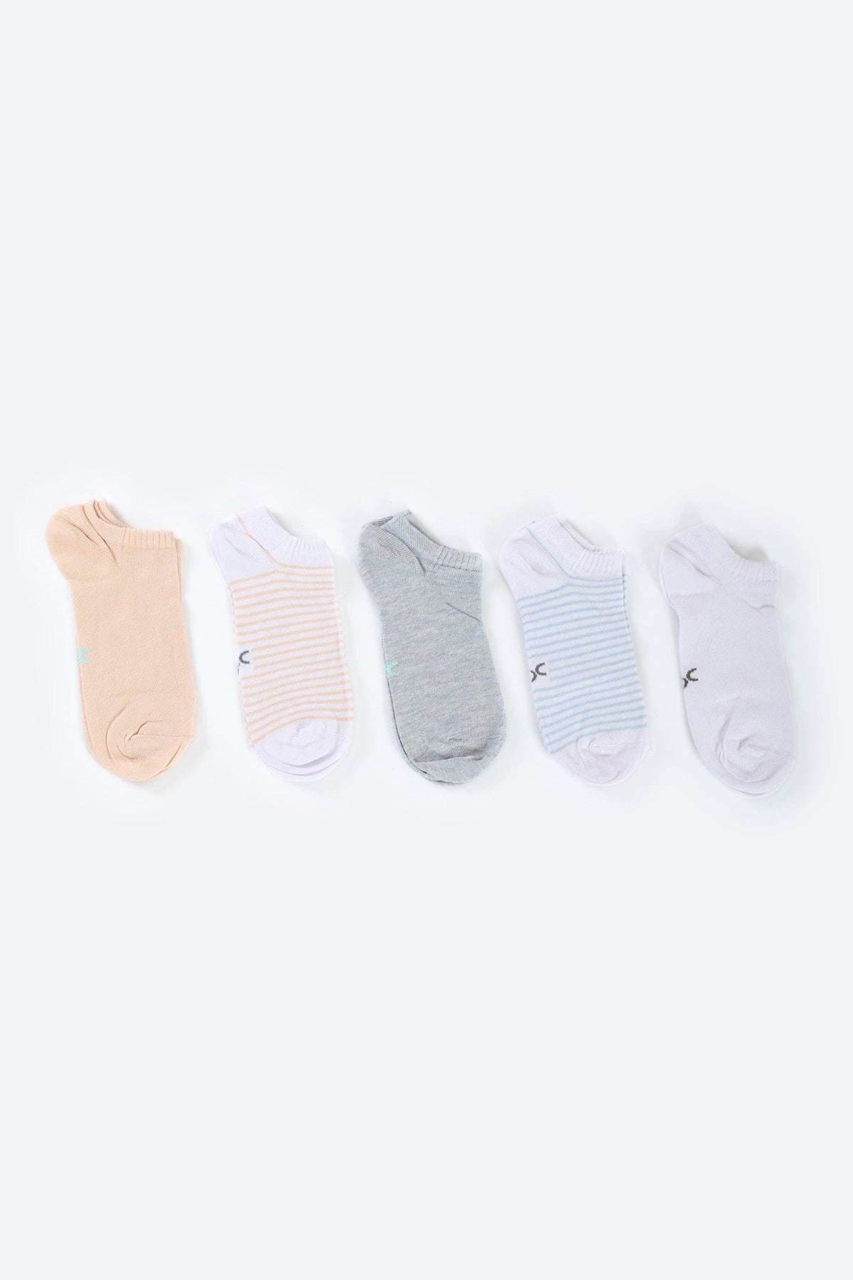 Cotton Ankle Socks - 5 Pairs - Carina - كارينا