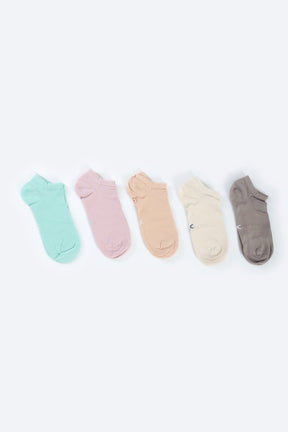 Cotton Ankle Socks - 5 Pairs - Carina - كارينا