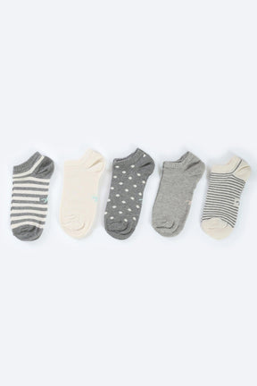 Cotton Ankle Socks - 5 Pairs