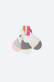 Cotton Invisible Socks - 3 Pairs - Carina - كارينا