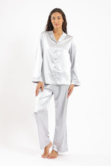 Covered Button Closure Pyjama Set - Carina - كارينا