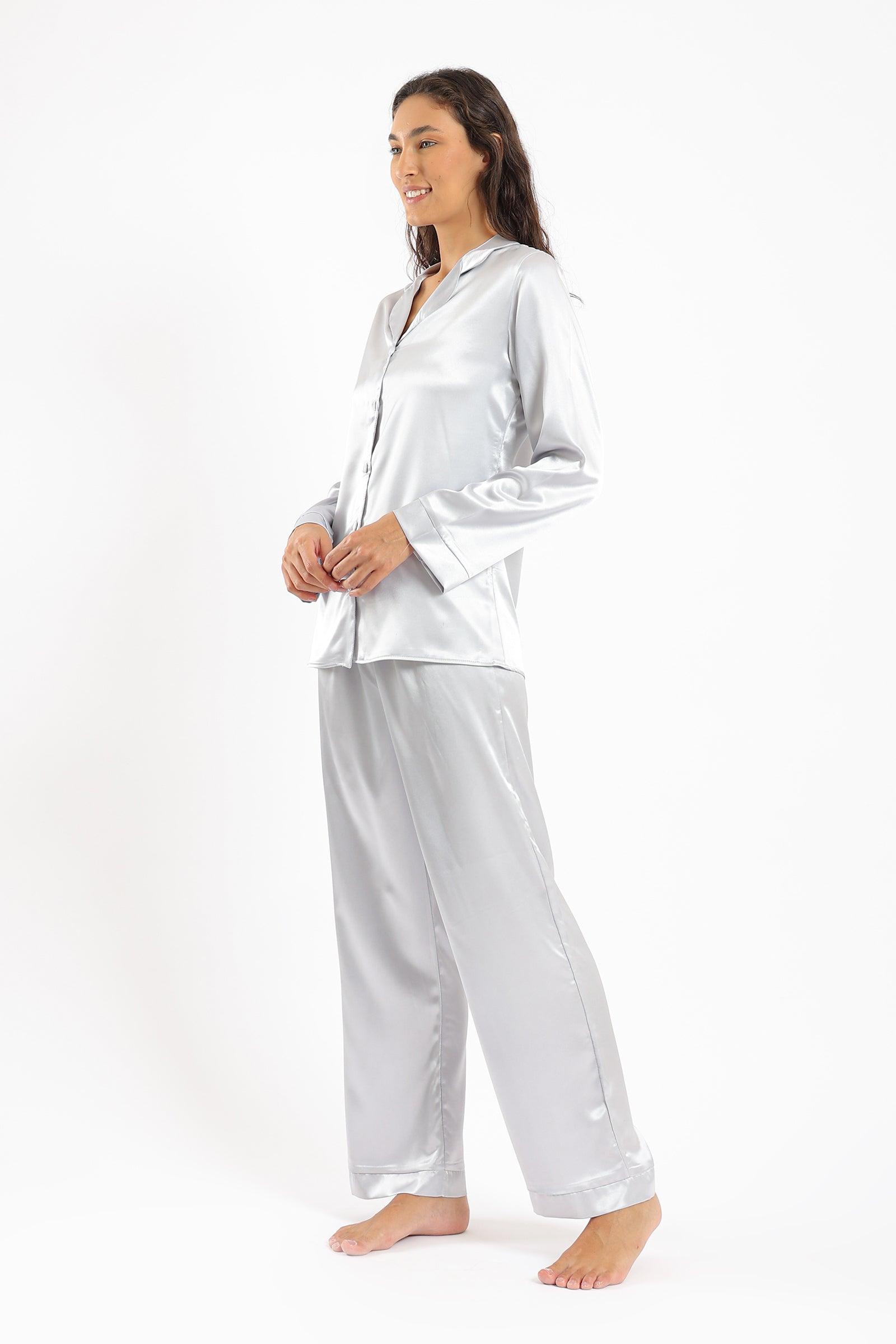 Covered Button Closure Pyjama Set - Carina - كارينا