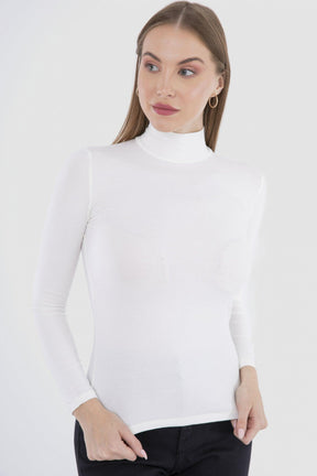 High Neck Long Sleeve Top - Carina - كارينا