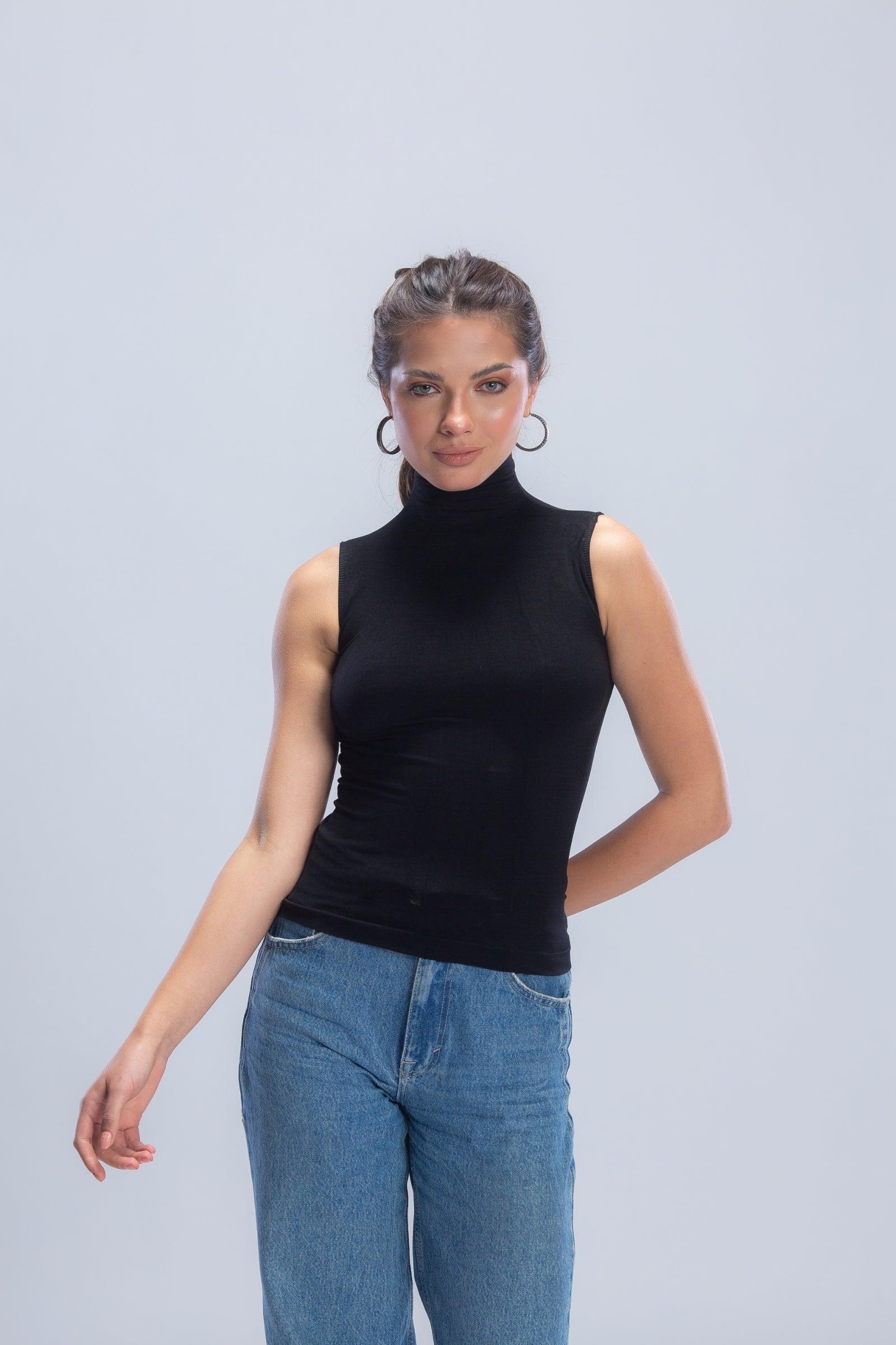 High Neck Sleeveless Top - Carina - كارينا