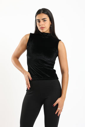 High Neck Sleeveless Top - Carina - كارينا