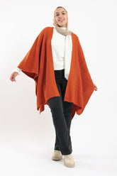 Knitted Open Front Poncho - Carina - كارينا