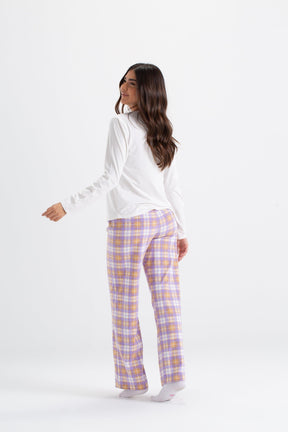 Lilac Checkers Pyjama Set - Carina - كارينا