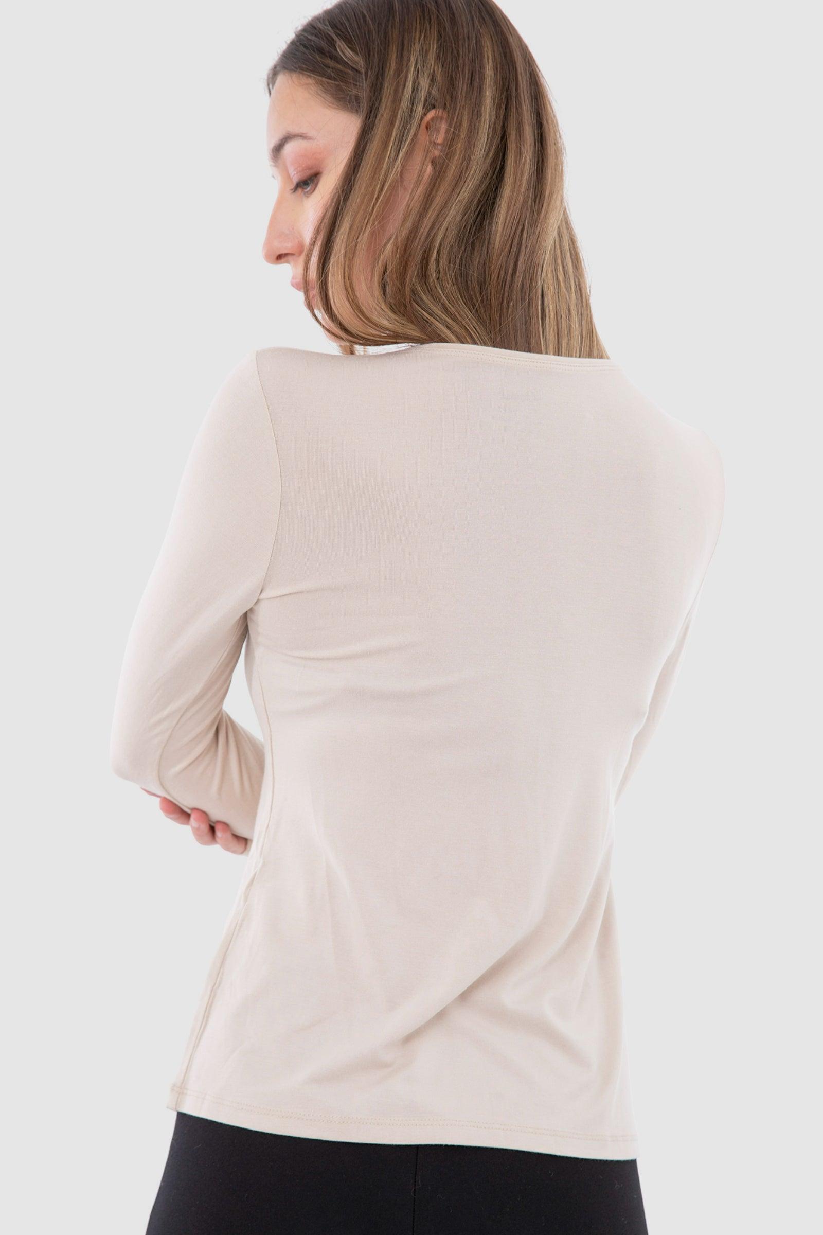 Long Sleeves Viscose Top - Carina - كارينا