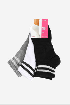 Lurex Ankle Socks - 3 Pairs - Carina - كارينا