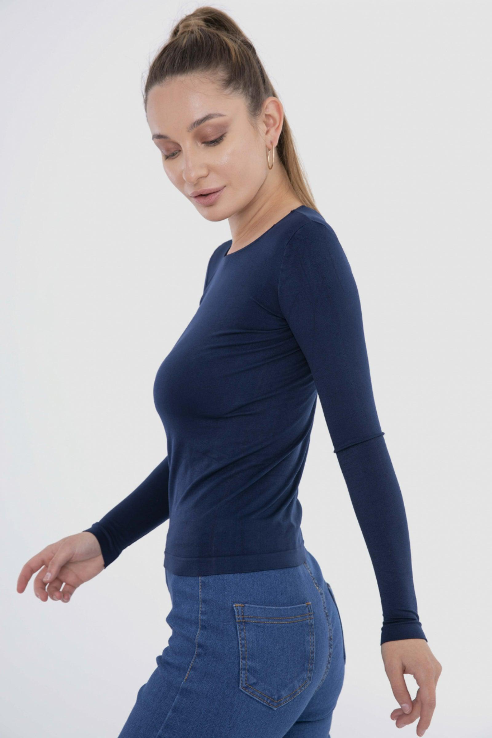 Microfiber Long Sleeves Top - Carina - كارينا