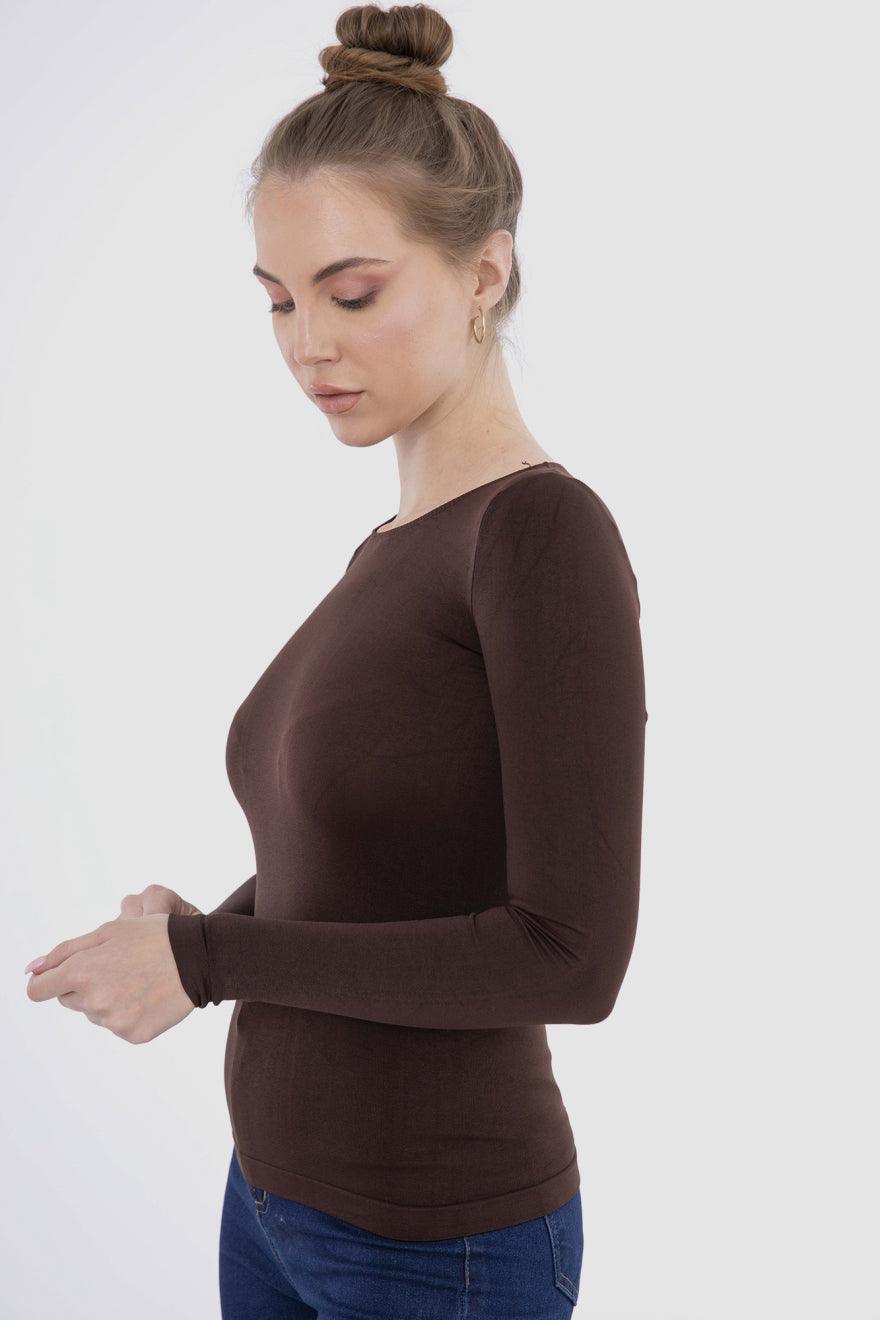 Microfiber Long Sleeves Top - Carina - كارينا