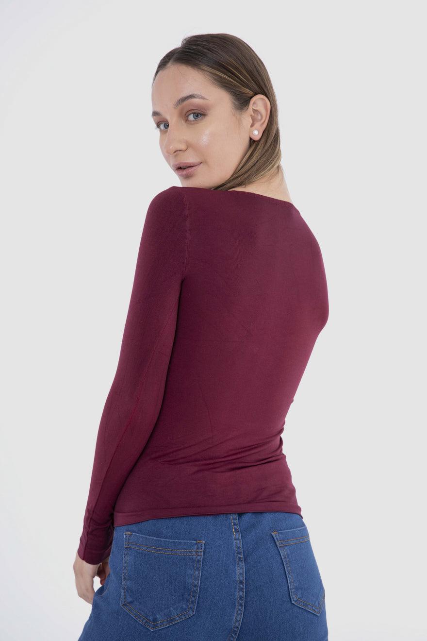 Microfiber Long Sleeves Top - Carina - كارينا