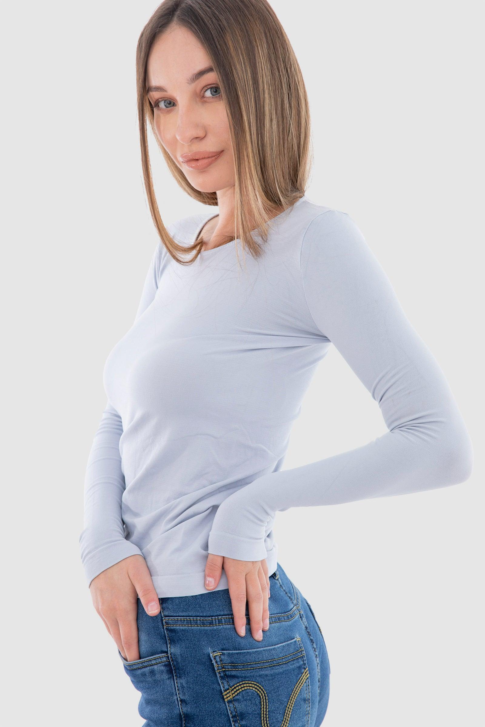 Microfiber Long Sleeves Top - Carina - كارينا