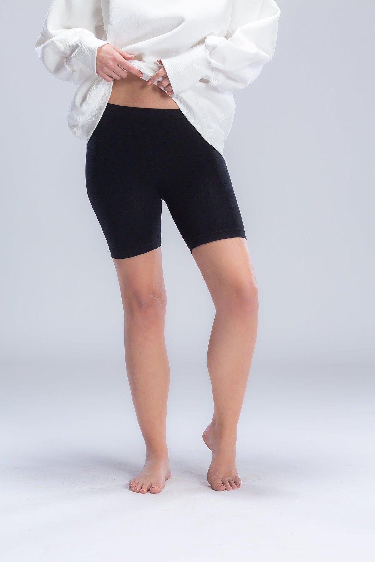 Microfiber Mid Thigh Shorts - Carina - كارينا