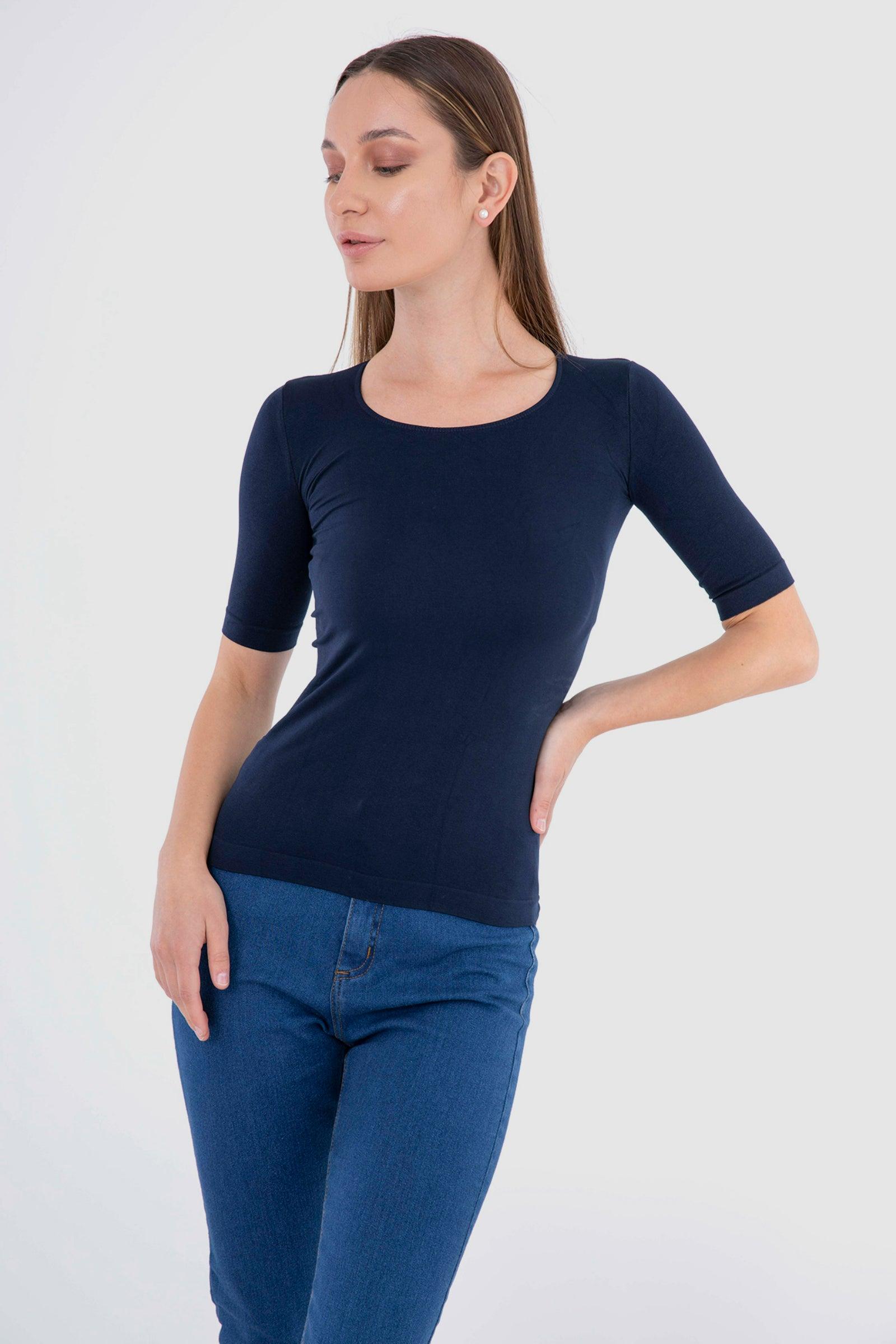 Microfiber Short Sleeve Top - Carina - كارينا