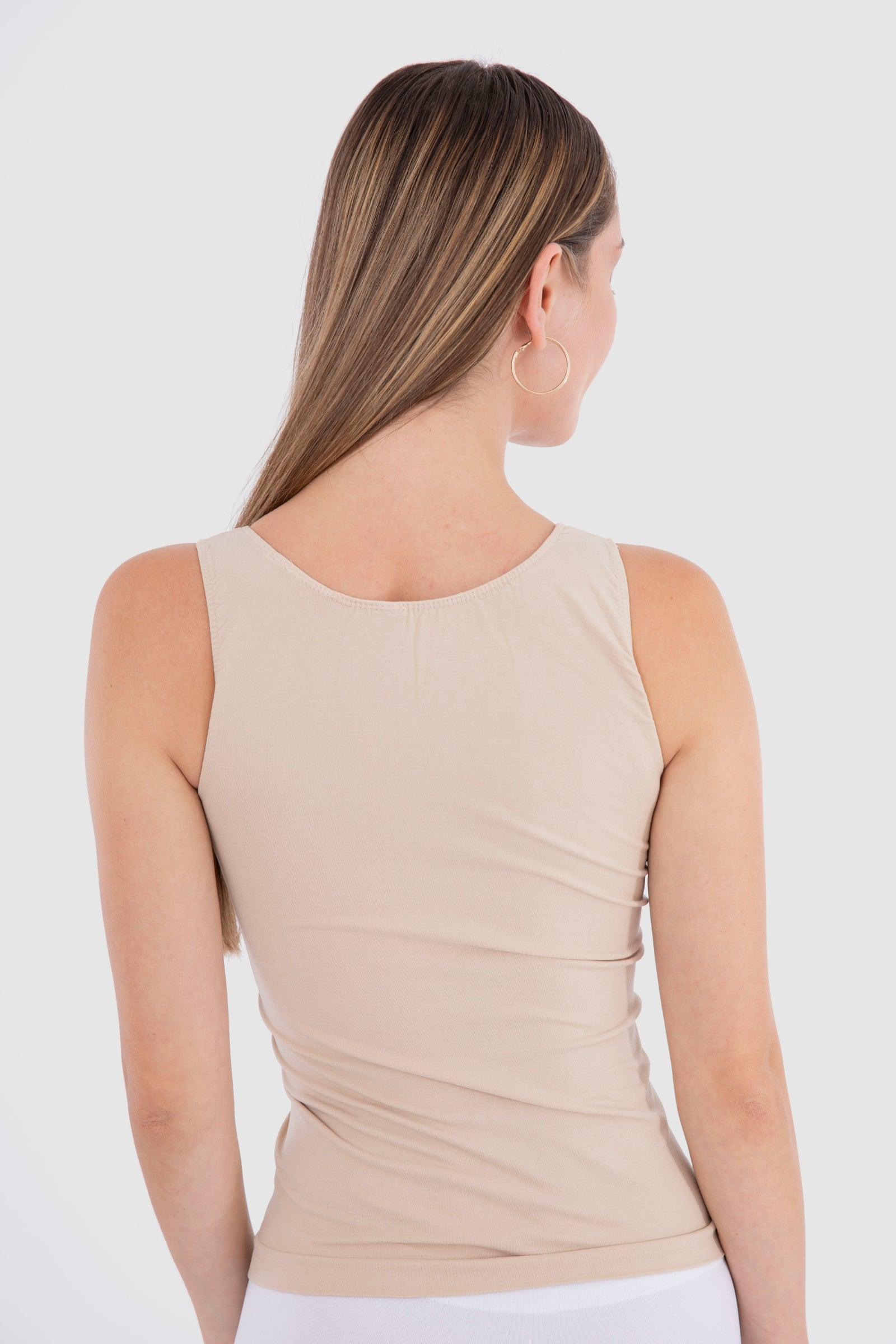 Microfiber Sleeveless Tank Top - Carina - كارينا