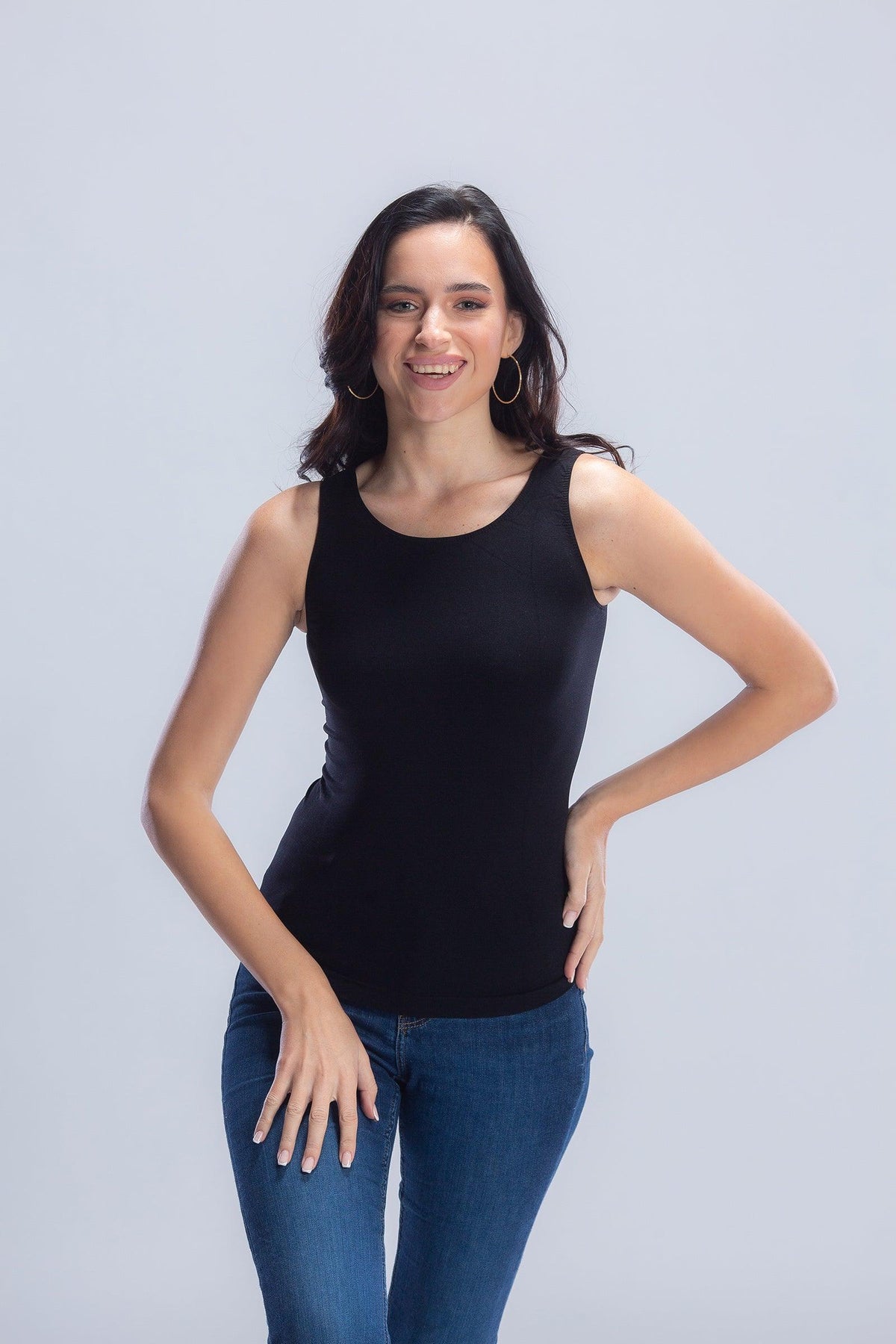 Microfiber Sleeveless Tank Top - Carina - كارينا