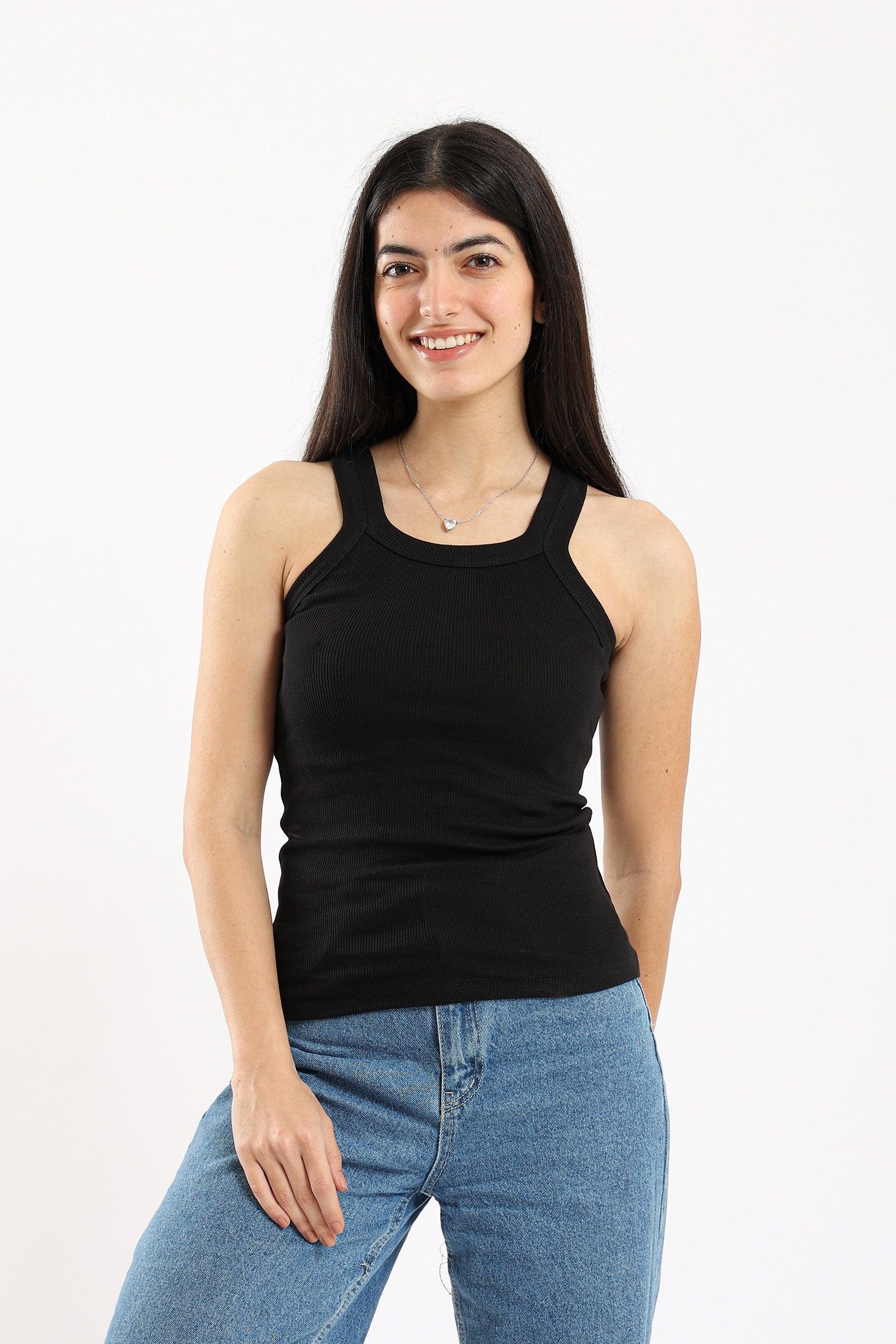 Narrow Cut Ribbed Tank Top - Carina - كارينا