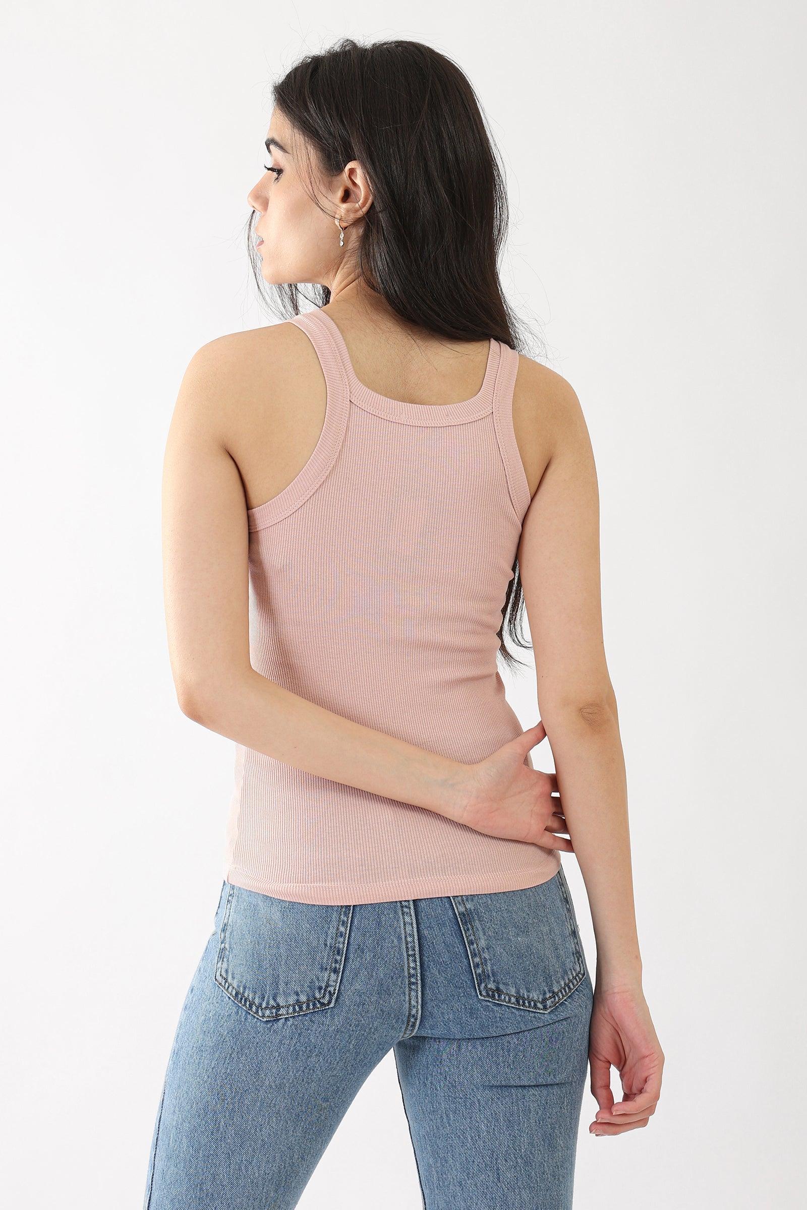 Narrow Cut Ribbed Tank Top - Carina - كارينا