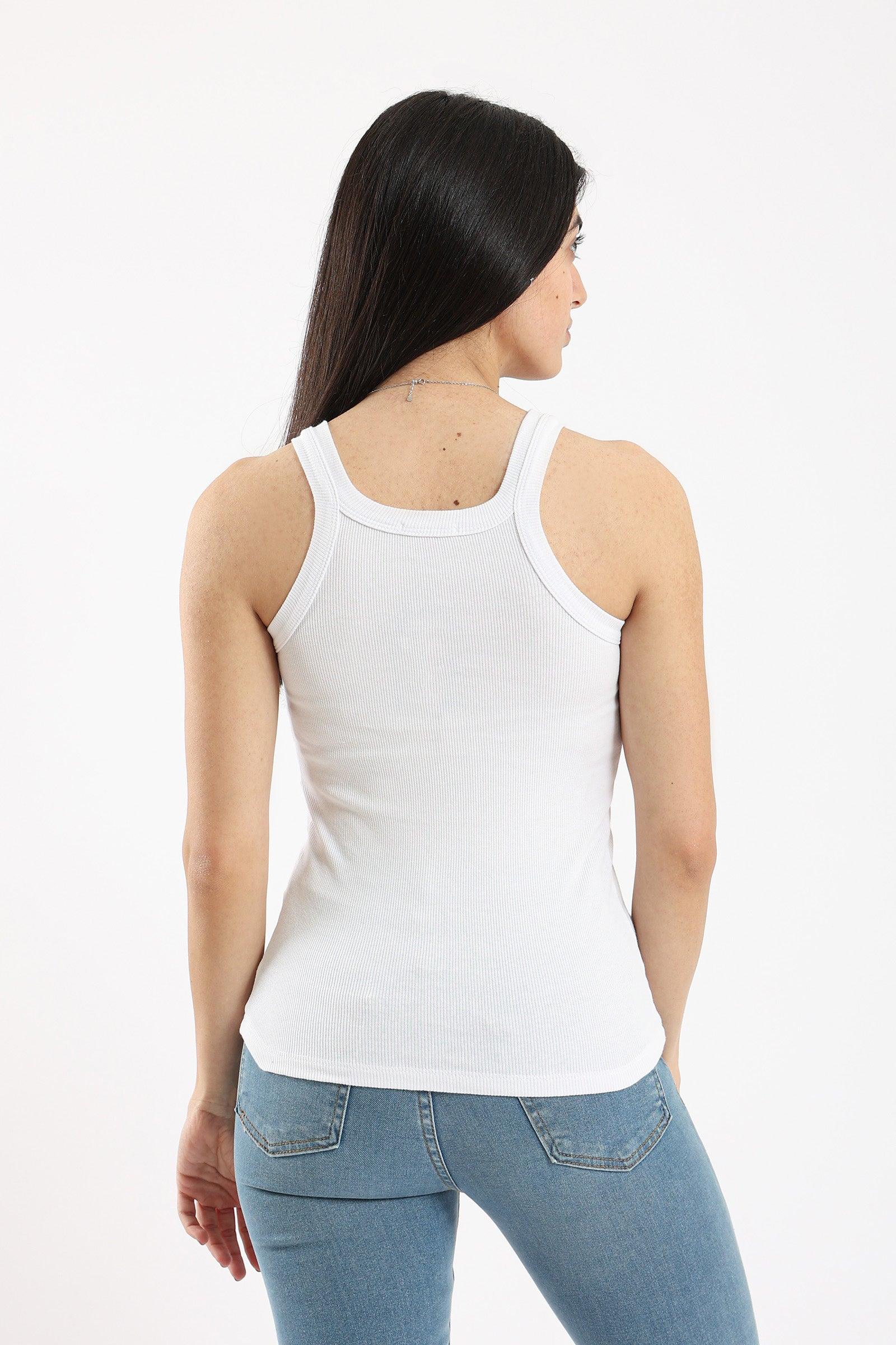 Narrow Cut Ribbed Tank Top - Carina - كارينا