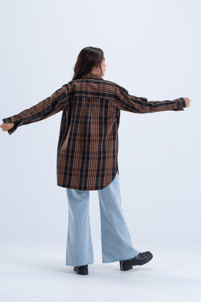 Oversized Checkered Shirt - Carina - كارينا