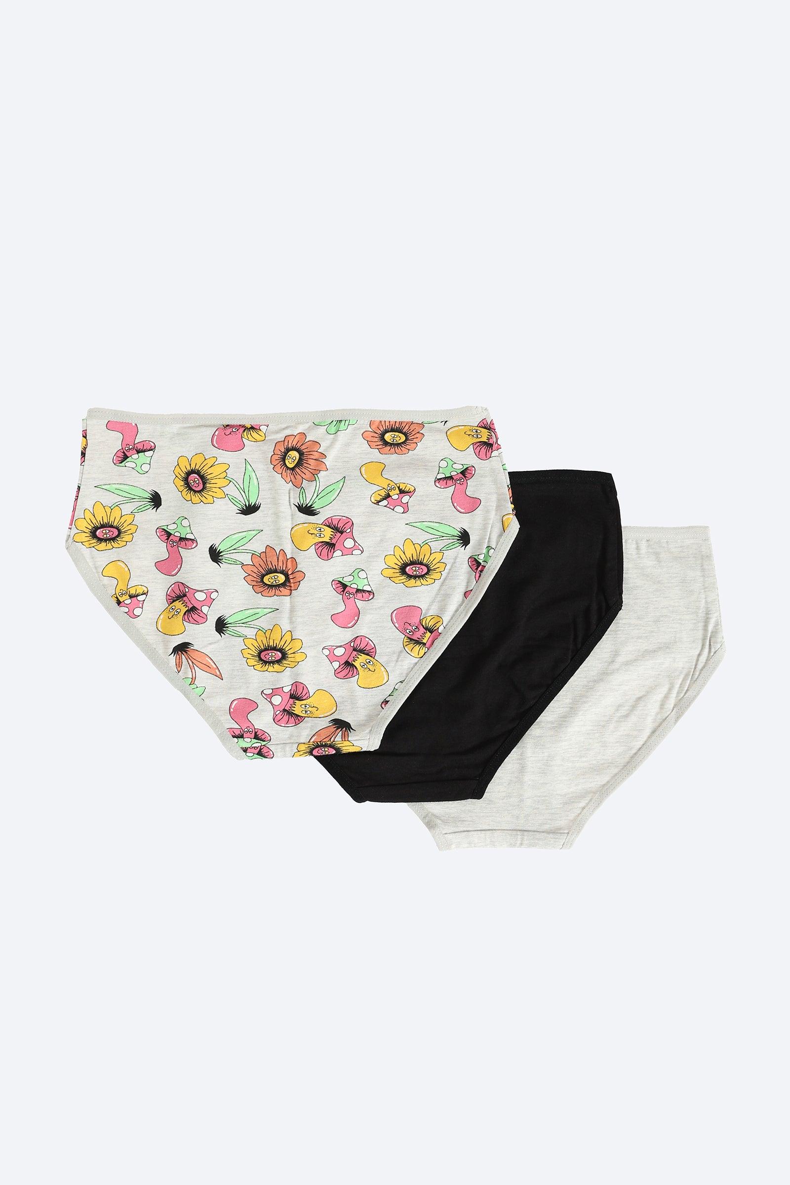 Pack of 3 Colored Brief Panties - Carina - كارينا