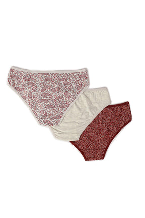 Pack of 3 Cotton Bikini Panties - Carina - كارينا