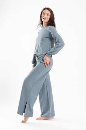 Plain Round Neck Pyjama Set - Carina - كارينا