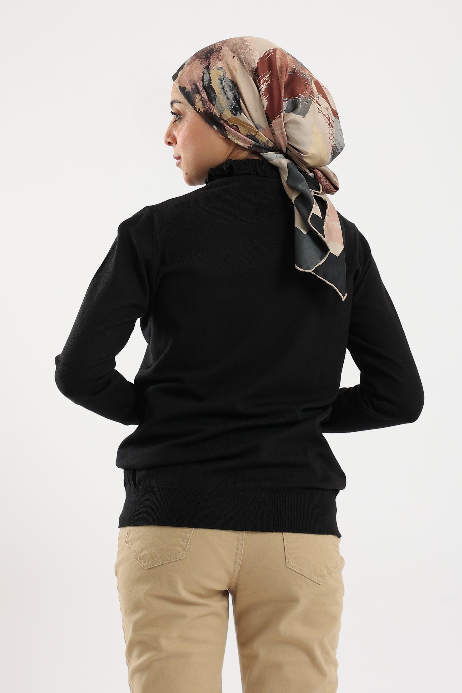 Pullover with Frilled Cuffs - Carina - كارينا