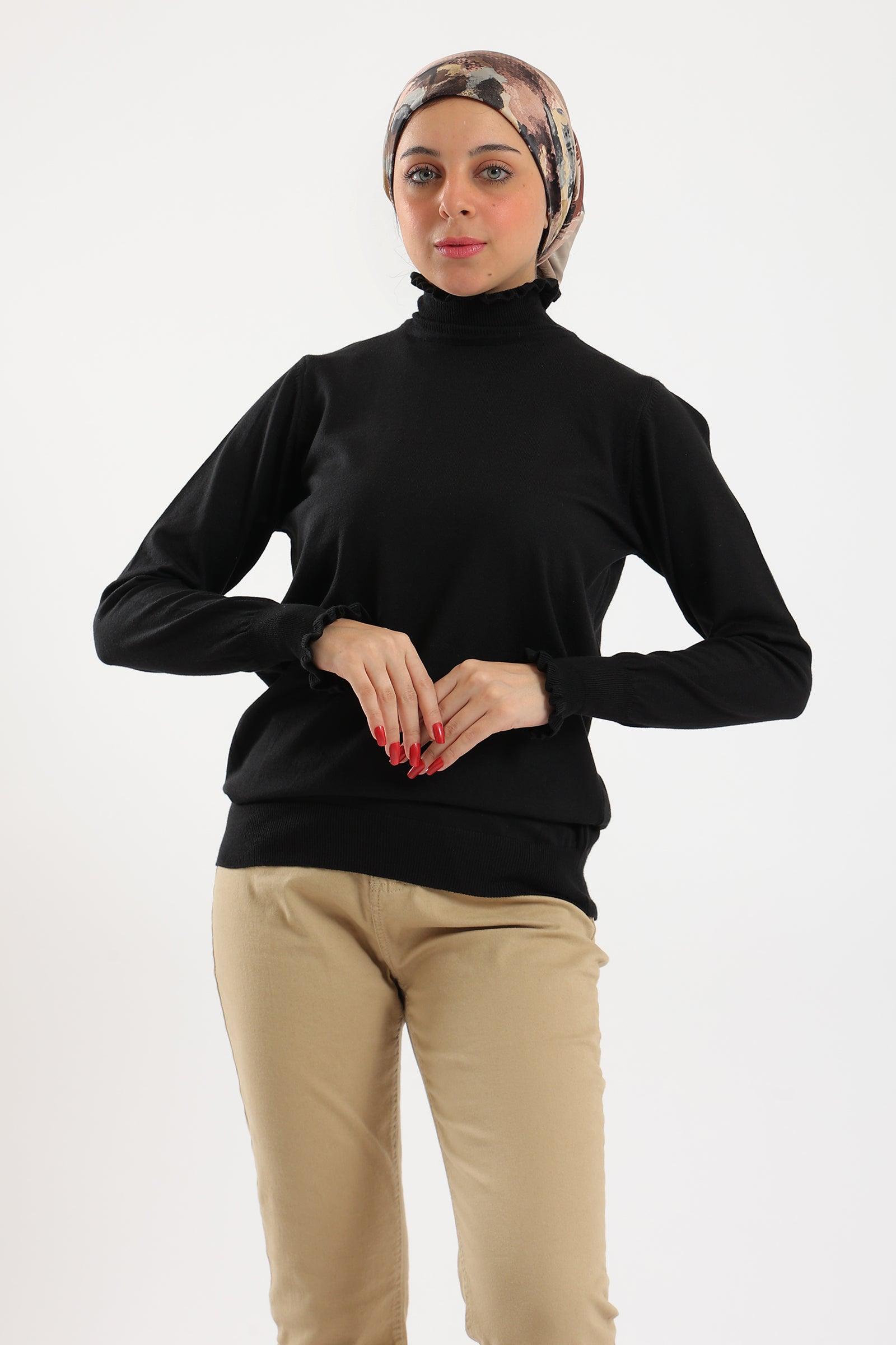 Pullover with Frilled Cuffs - Carina - كارينا