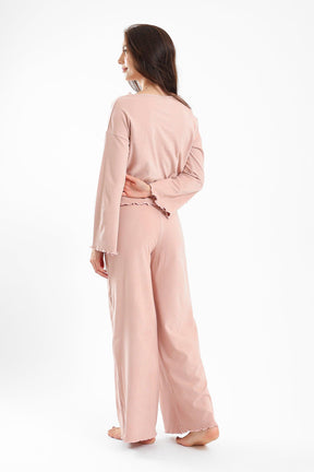 Pyjama Set with Frilled Hem - Carina - كارينا