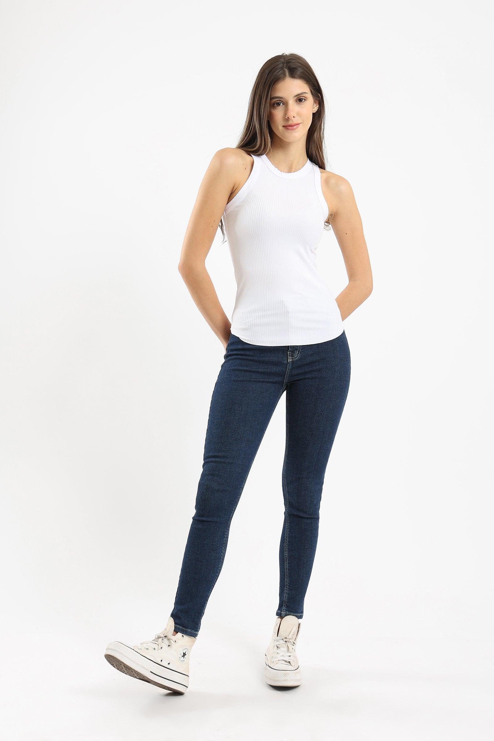 Racer Back Ribbed Top - Carina - كارينا