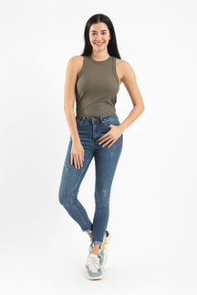 Racer Back Ribbed Top - Carina - كارينا