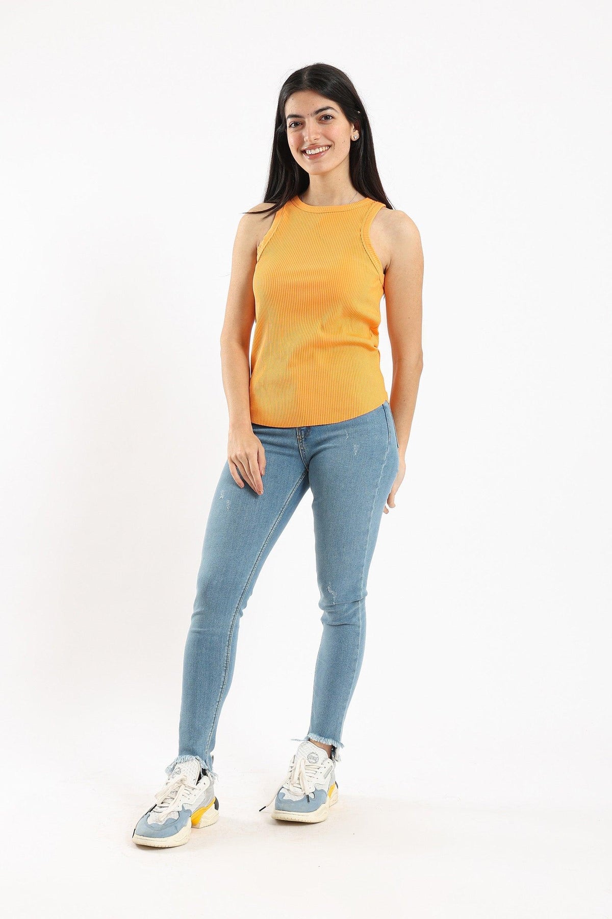 Racer Back Ribbed Top - Carina - كارينا