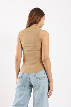 Racer Back Ribbed Top - Carina - كارينا