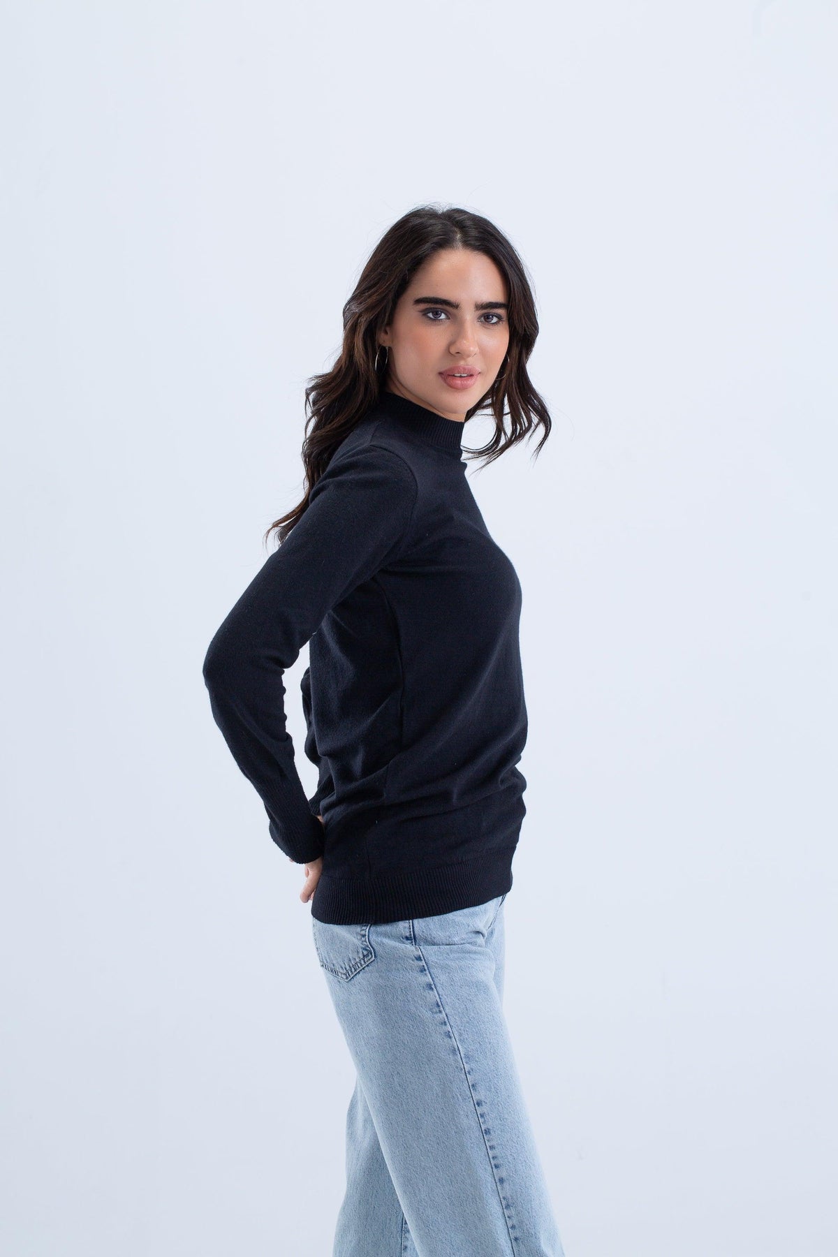 Ribbed Crew Neck Pullover - Carina - كارينا