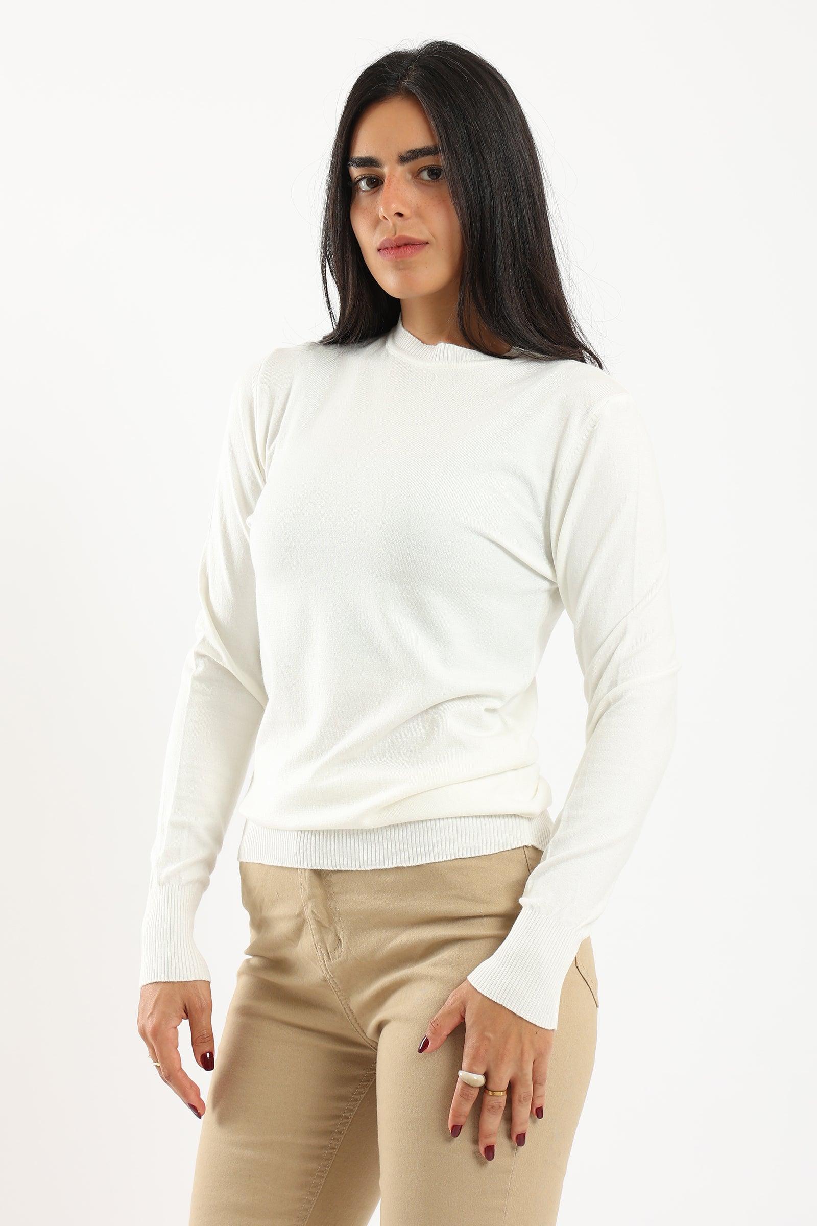 Ribbed Crew Neck Pullover - Carina - كارينا