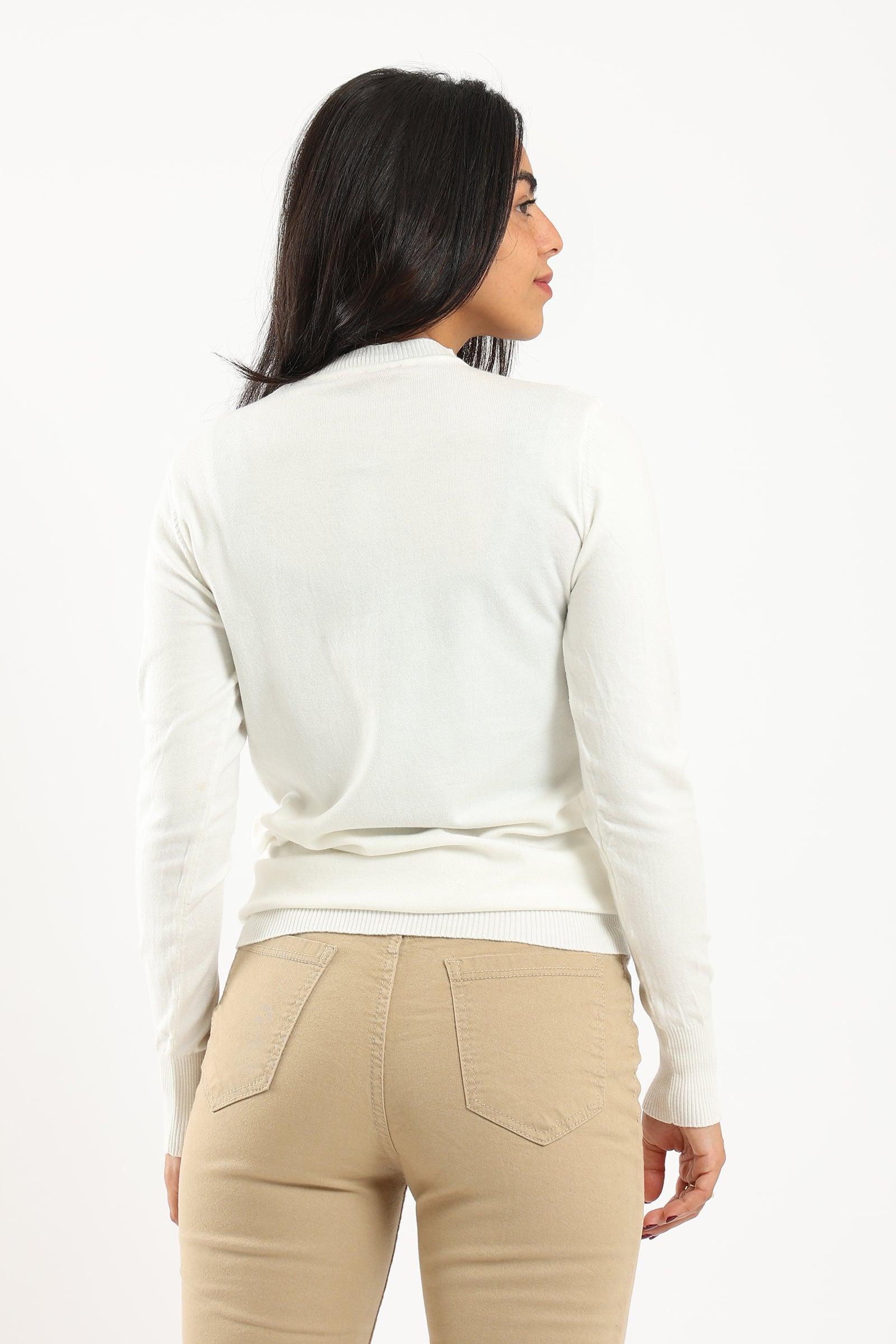 Ribbed Crew Neck Pullover - Carina - كارينا